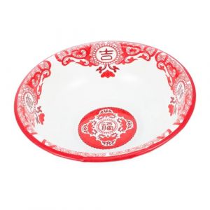 HONITANO Bol en &Eacute;mail Rouge &Eacute;pais 22 CM Saladier Rond pour Soupe et Lavage Vaisselle Traditionnelle Empilable Usage Domestique et C&eacute;r&eacute;monie (LUWELI, neuf)