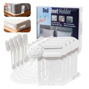 Kuvarix 4 Pcs Attache Drap Housse, Maintien Drap Housse Coin, Supports de Draps de Lit avec des Bandes De Verrouillage Tendeur Drap ousse Antid&eacute;rapant pour Tous Les Matelas, Couvertures, Literie (Ladenash O&Uuml;, neuf)
