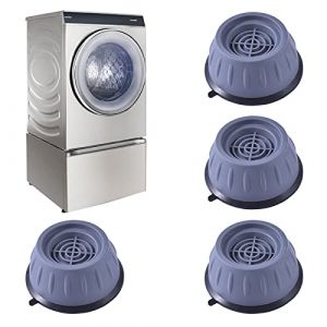 Gvolatee 4 Pièces Pied Machine a Laver avec Patin en Caoutchouc, Patin Machine à Laver, Pied Anti Vibration Machine a Laver pour Machines à Laver et Sèche-Linge Patins Anti Vibration Lave Linge, (ELSOBKYNADR, neuf)
