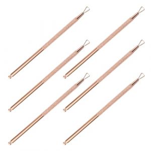 TEHAUX Kit 6 Pi&egrave;ces pour Retirer Vernis Semi-Permanent en Acier Inoxydable Repousse-Cuticules Triangulaire Grattoir &agrave; Dissolvant pour Gel Nail Art Outil Manucure Professionnel Usage (Breamblue N, neuf)