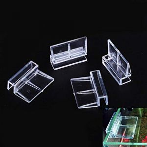 Lankater 4pcs Clip Cover Poissons, R&eacute;servoirs 6 Mm Aquariums Fish Tank en Acrylique Clips Couvercle en Verre Support Porte Attaches De Couvercle Universel pour Rimless Aquariums (Putes, neuf)