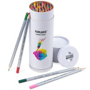 FUNLAVIE Crayons de couleur 48 crayons couleurs de bois professionnels Non Toxique et Ecologique Art Dessin Crayons de coloriage de Haute Qualit&eacute; pour Livre de coloriage et Mandala (FUNLAVIE DIRECT, neuf)
