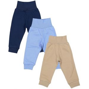 TupTam Pantalon B&eacute;b&eacute; Gar&ccedil;on 3 Pi&egrave;ces &ndash; Pantalon Coton B&eacute;b&eacute; Confortable, Certifi&eacute; Oeko-TEX, Beige/Bleu Jean/Bleu fonc&eacute;, 62 (LotteStyle, neuf)