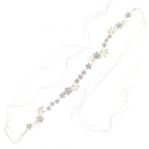 YOPI Ceinture de Cheveux de Mariage, Bijoux de Cheveux de Mariage, d&eacute;coration de Cheveux de Mariage, Perle Faite &agrave; la Main, Fleur en poterie Douce, Ceinture de Cheveux de mari&eacute;e (lidongjinshop, neuf)