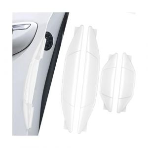 CGEAMDY 4 Pi&egrave;ces Bande Protection Bord Porte, Protection Porte Voiture Pare-Chocs V&eacute;hicule, Protection Bord Porti&egrave;re Auto Prot&eacute;ger Voiture, Protections Pare Choc Voiture Mat&eacute;riau Porti&egrave;re(Blanc) (CGE Auto, neuf)