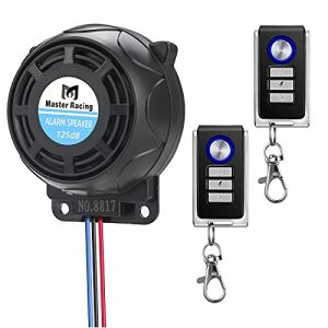 Rupse Syst&egrave;me d'Alarme Moto Alarme de Vibration &Eacute;tanche Antivol &agrave; Distance sans Fil avec Double T&eacute;l&eacute;commande en M&eacute;tal Sensibilit&eacute; R&eacute;glable Universel (iTao_mall, neuf)