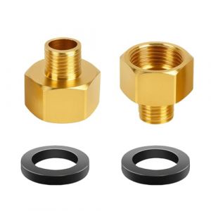 2 PCS Raccord Gaz, Tuyau Gaz Barbecue 1/2" R vers 1/4" avec Joint en Laiton Massif, Idéal pour Connexion Barbecues et Plaques de Cuisson (hulingle, neuf)