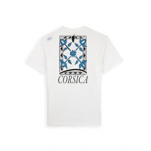 OXBOW Tee-Shirt Manches Courtes Corse Blanc Ete 2025 Manches Courtes, Col Rond, Motif sur Le Dos (OXBOW SAS, neuf)
