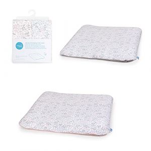 Ceba Baby Housse pour matelas &agrave; langer &ndash; Lot de 2 housses de matelas &agrave; langer pour matelas &agrave; langer souple de taille 75 x 72 cm avec fermeture &eacute;clair &ndash; Coton extra &eacute;pais &ndash; Feuilles + feuilles (Clikeaze FR, neuf)