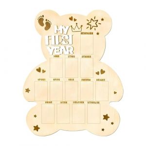 G&eacute;n&eacute;rique Tableau Photo B&eacute;b&eacute; Mensuel, d'&Eacute;volution Enfant, Bois Tableau &Eacute;volution Enfant Parents Nouveaux Passionn&eacute;s Photographes Famille Premier Anniversaire (weibim, neuf)