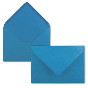 Enveloppes en bleu azur - 25 pi&egrave;ces - Enveloppes DIN C5 22,0 x 15,4 cm - colle humide sans fen&ecirc;tre - No&euml;l, cartes de v&oelig;ux - S&eacute;rie FarbenFroh (GUSTAV NEUSER GmbH, neuf)