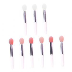 Baluue 9 Pièces Cuillère à lèvres sommeil lipstick pinceau masque pour les lèvres pinceau à lèvres en vrac accessoire cosmétique outil de maquillage Gel de silice (Fortune Luck, neuf)
