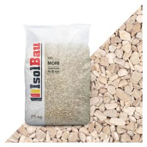 Isolbau Giallo Mori Gravier d&eacute;coratif 25 kg &ndash; Gravier de marbre 4 &agrave; 8 mm &ndash; Pierres d&eacute;coratives pour jardin, tapis en pierre, graviers d'aquarium, pierres naturelles de jardin, gravier d'&eacute;tang pour (isolbau, neuf)