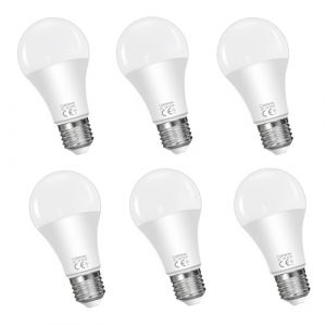 Lot de 6 Ampoule LED E27 12W Blanc Froid 6500K, &Eacute;quivalent 100W Incandescence, 1200LM, Ampoule Edison A60 Gros Culot &agrave; Vis, AC 175V-265V, No Dimmable, pour le Lampadaire, l'applique Murale (XiMing Co. Ltd, neuf)