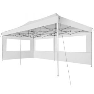 tectake® Tonnelle de Jardin 6 x 3 m en Acier Inoxydable Pliable Tente de réception, 100% Imperméable, 2 Parois, Sardines & Sac de Transport Inclus, Tonnelle terrasse Exterieur Barnum Mariage Baptême (Made4Home SAS, neuf)