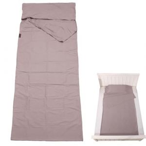 Doublure de couchage l&eacute;g&egrave;re &ndash; Drap de sac en soie, insert de voyage r&eacute;sistant &agrave; la salet&eacute; | &Eacute;quipement de camping compact pendant les randonn&eacute;es en plein air, les soir&eacute;es pyjama, les pique-niques et (nicadk, neuf)