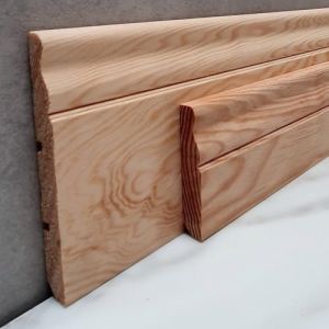 MadeInNature Plinthe Bois Moulurée Louis XV, plinthe Pin Naturel, Sans Nœuds, Fabrication Française, Hauteur 7 cm ou 11 cm (11cm, 18ml) (cité de la déco, neuf)