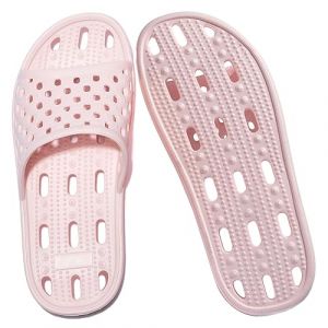 Josaywin Chaussons de Douche Femme Claquette Salle de Bain L&eacute;g&egrave;res Confortables Chaussures de Piscine et Plage Pantoufles de Douche Antid&eacute;Rapantes avec Trou Pour Douche Rose 38 EU (iZons Shop, neuf)