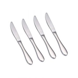 HUVZOR 4 Pi&egrave;ces Couverts pour Enfants, Inox Couteaux de Table Couteau a Pain a Steak pour Enfants,18,2 cm (Volumetech OU, neuf)