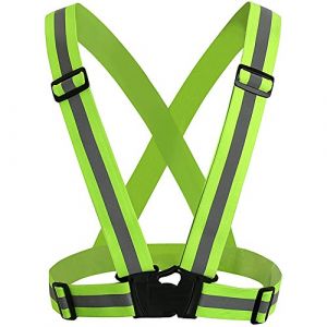 TRIXES Harnais de S&eacute;curit&eacute; R&eacute;fl&eacute;chissant Haute Visibilit&eacute; R&eacute;glable - Gilet Vert Fluorescent Unisexe (Digiflex FR, neuf)