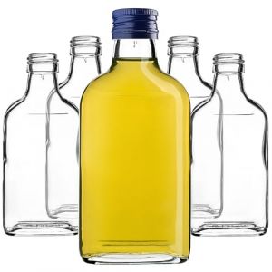 KADAX Flasque 200ml, 5 pi&egrave;ces, petites bouteilles en verre avec bouchon &agrave; vis, flacons, bouteilles vides &agrave; remplir, mini bouteilles de liqueur, bouteilles d'alcool (bleu) (KADAX, neuf)