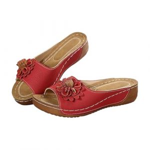 Sandales Et Mules Pour Femmes &Eacute;t&eacute; Mode Chaussure Compens&eacute;es Bout Ouvert Sandales Claquettes Orthop&eacute;dique Anti-D&eacute;rapant Chaussures De Plage Plateforme Mules Chaussons Respirantes Pantoufles (Blingko, neuf)