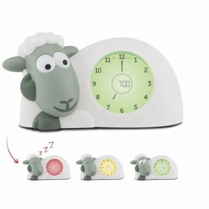 ZAZU Kids Sam Le Mouton Reveil Enfant Educatif Jour/Nuit Lumineux à LED - Reveil Enfant Garcon Fille - Apprentissage Pédagogique Intelligent du Sommeil et du Réveil avec Horloge Lumineuse (Sage) (ZAZU Kids., neuf)