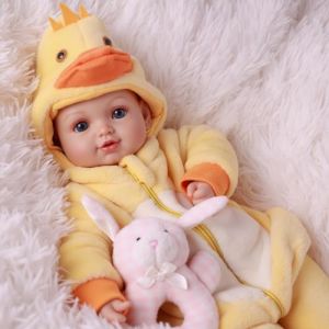 BABESIDE Poup&eacute;e Reborn R&eacute;aliste 43 cm &ndash; B&eacute;b&eacute; Fille au Corps Souple avec Tenue Canard Jaune et Accessoires &ndash; Id&eacute;e Cadeau pour Filles de 3 Ans et Plus (SIDE-baby, neuf)