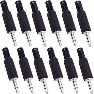RUNCCI-YUN 12 x souder connecteur Jack 3.5mm,1/8" TRRS 4 P&ocirc;les,Connecteur Audio Souder,A/V &agrave; Souder 3.5mm,st&eacute;r&eacute;o Souder Connecteur,Microphone &eacute;couteur ConnecteurC (RUNCCI-YUN, neuf)