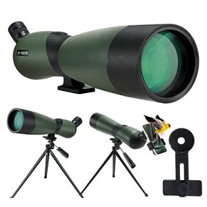 25-75x70 Longue-Vue avec Tr&eacute;pied, Sac de Transport et Adaptateur pour Smartphone pour L'observation des Oiseaux Visite Safari Observation des Oiseaux &eacute;toiles Tir &agrave; l'arc Camping Faune Paysage (HMAMZUSA, neuf)
