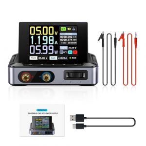 Alimentation laboratoire 30V 5A Alimentation stabilisée CNC DC 0-30V 0-5A Écran couleur IPS 2,8 pouces, entrée PD/QC/DC, sortie tension et courant constants, ordinateur central PC DPS-150. (Timonrenu, neuf)