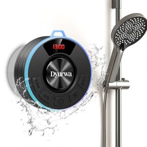 Enceinte Bluetooth Douche, Enceinte Bluetooth 5.3 avec HD Mic, 360&deg; St&eacute;r&eacute;o enceinte bluetooth Portable &Eacute;tanche IPX7 avec Ventouse, 10h Haut-Parleur de Douche Lumi&egrave;re LED pour Salle de Bain, Ext&eacute;rieur (HFTGSC, neuf)