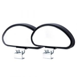 Cyberwork 2pcs Retroviseur Miroir D'angle Mort Conduite Accompagn&eacute;e Grand Angle Lat&eacute;ral Auxiliaire R&eacute;glable,Compatible avec Camion,SUV,Van (Version &agrave; vis noires) (Cyberwork, neuf)