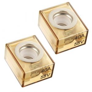 BOJACK 40A Fusible de Batterie Marin (MRBF) 58V DC, Fusible de batterie &eacute;valu&eacute; pour bateau Terminal fusible (2 pi&egrave;ces) (BOJACK, neuf)