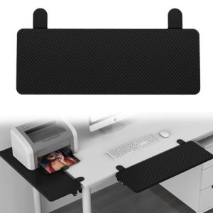 Extension de Bureau Ergonomique, 64x24cm Extension de Table Accoudoir Support Repose-Poignet pour Bureau, Tables de Travail Accoudoir Ergonomique de Bras de Table d'ordinateur pour Le Bureau-Noir (ignoremexi, neuf)