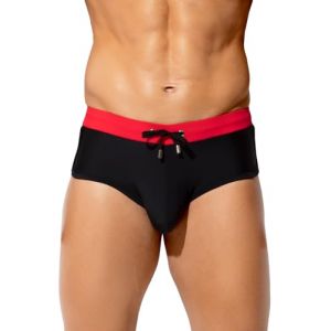 Mauro Kane Maillot de Bain Homme Slip Taille Basse Slip de Natation Plage et Piscine Cordon Réglable (Mauro Kane, neuf)