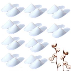 Dyiouxin Chaussons Jetables,Chausson Hotel,Chaussons Invit&eacute;s,10 Paires Pantoufles Antid&eacute;rapantes Lavables,Confort Doux,pour h&ocirc;tels et spa,Voyage,&Eacute;v&eacute;nements et Usage Commercial (Unisexe) (Toyar Newrgy, neuf)