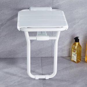 Mural Pliant Si&egrave;ge de Douche Rabattable Salle de Bain Tabouret et Chaise Pliable Banc de Bain pour handicap&eacute;s pour Personne Forte antid&eacute;rapants,Tabouret de Douche,Chaise Douche (OUSHUMAI, neuf)