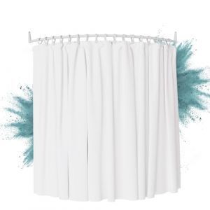 Erica -Tringles de Rideau de Douche Incurv&eacute;es - 140x140 cm, Barre de Rideau de Douche &agrave; Fixation Murale pour Baignoire, sans Fixation au Plafond. Rev&ecirc;tement Plastique sans PVC, 100% Inoxydable. (Ericsindustrier, neuf)