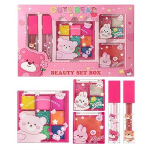 Ensemble De Cosm&eacute;tiques Avec Palette De Fard &Agrave; Paupi&egrave;res, Rouge &Agrave; L&egrave;vres, Kit De Maquillage Pour Femme | Coffret De Maquillage, Coffret De Maquillages De Rouge &Agrave; L&egrave;vres Princesse Fille (fengkuc, neuf)