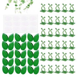 60 Pièces Clip Plante Grimpante Mur Clip Plante Grimpante Clips Plantes Clips pour Plantes Grimpantes Clip de Fixation Végétale Auto-Adhésif De Fixation Végétale Clips Mur Support Vigne (ZHONGQIAN DE DIAN, neuf)