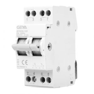 Jadeshay Commutateur de Transfert, 2P 63A Commutateur d'isolement Inverseur de Source manuel 240V AC, Montage sur Rail Din 35 mm (Omykou, neuf)