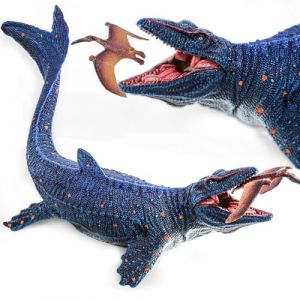 SIENON Jurassic Mosasaurus - Figurine de dinosaure - 29 cm - Grande figurine de chasse au Mosasaurus pour mod&egrave;le de pt&eacute;rosacre - En plastique - Pour salle de bain, d&eacute;coration de g&acirc;teau (t&eacute;rosaurus (SIENON UK, neuf)