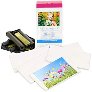 Compatible KP-108IN Encre et Papier pour Canon Selphy CP1300 CP1200 CP1000 CP910 CP820 CP810 CP800 CP790 CP780 | 3 Cartouches d'encre Couleur | 108 Feuilles | Papier Format Carte Postale: 100 x 148mm (Toner Experte, neuf)