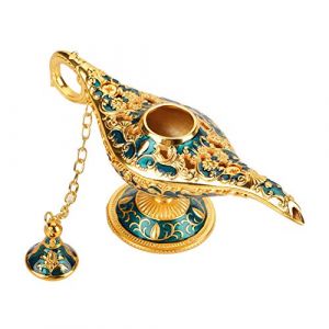 LetCartMaker Lampe Magique Elégant 3D Relief Design Aladdin Lampe Genie Artisanat Unique 12*4.5*6.5cm Phnom Penh Bleu (Xeraevior, neuf)
