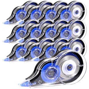 Lot de 12 rouleaux correcteurs souris, 5 mm x 12 m, souris correctrice, avec capuchon de protection, rubans correcteurs, articles de papeterie pour étudiants, enseignants, bureau, maison, bleu (zhengxiaobing, neuf)