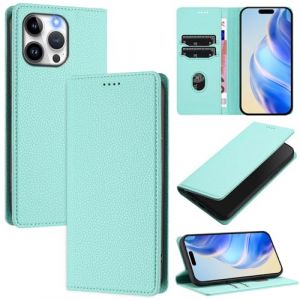 Beajew Coque pour OnePlus 13T 5G/OnePlus 13S 5G Housse en Cuir, Etui Premium en Cuir PU, Antichoc TPU Housse, Fonction StandPorte Carte Credit Ticket, Fermeture Magn&eacute;tique Flip Case - Vert Menthe (KSTFMY, neuf)