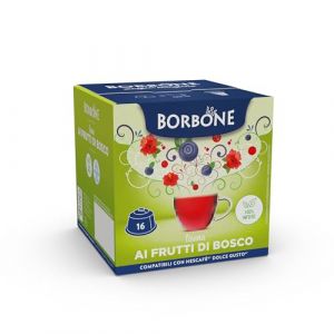 Caffè Borbone 64 capsules compatibles avec Nescafe Dolce Gusto Tisana aux fruits de la forêt - l'Emporio del Caffè (IL SOGNO D'ITALIA - Le rêve italien, neuf)