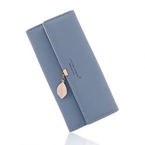 CALIYO Portefeuille Femme Cuir Porte Monnaie Pliable Grand et Long avec Titulaire de la Carte de Cr&eacute;dit Cash ID Zipp&eacute; RFID Blocage Porte Carte Walle (Caliyo, neuf)