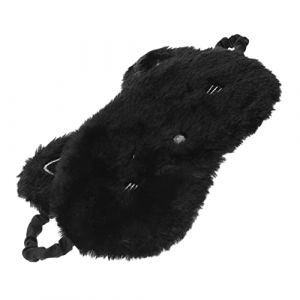 COLLBATH Masque Yeux De Chien En Peluche Noire Cache-œil Mignon Doux Bandeau De Sommeil Léger Taille Unique Masque De Nuit Voyage Blocage Lumière Pour Détente Et Repos (Murdoffi, neuf)